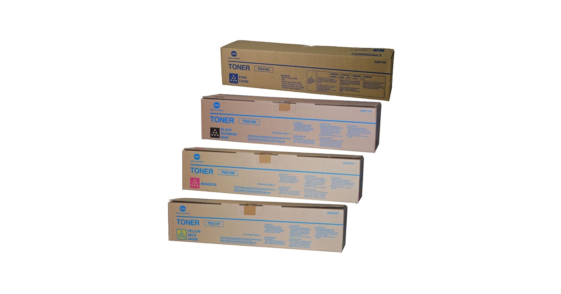 Amazon.com: Genuine Konica Minolta TN314 CMYK Toner Set for